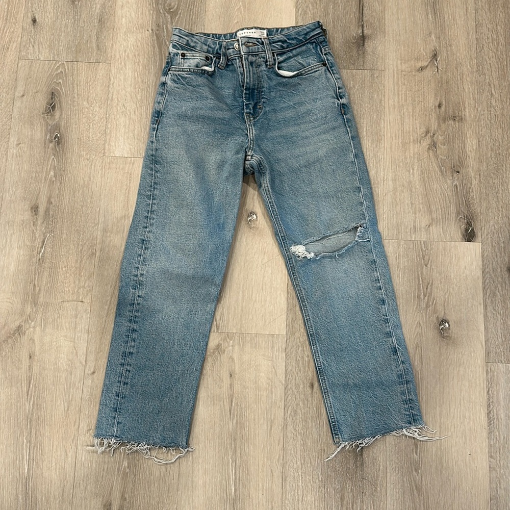 TOPSHOP Straight Denim Jeans